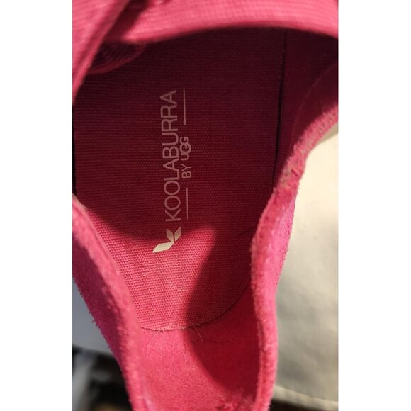 Koolaburra By UGG Red Casual Sneakers Size 4 W/ Ribbon Laces Womens Comfortable - Picture 2 of 4